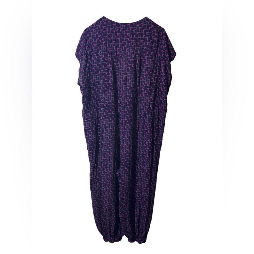 Maeve Purple Geometric Jumpsuit with Pink Accents - Picture 2 of 3